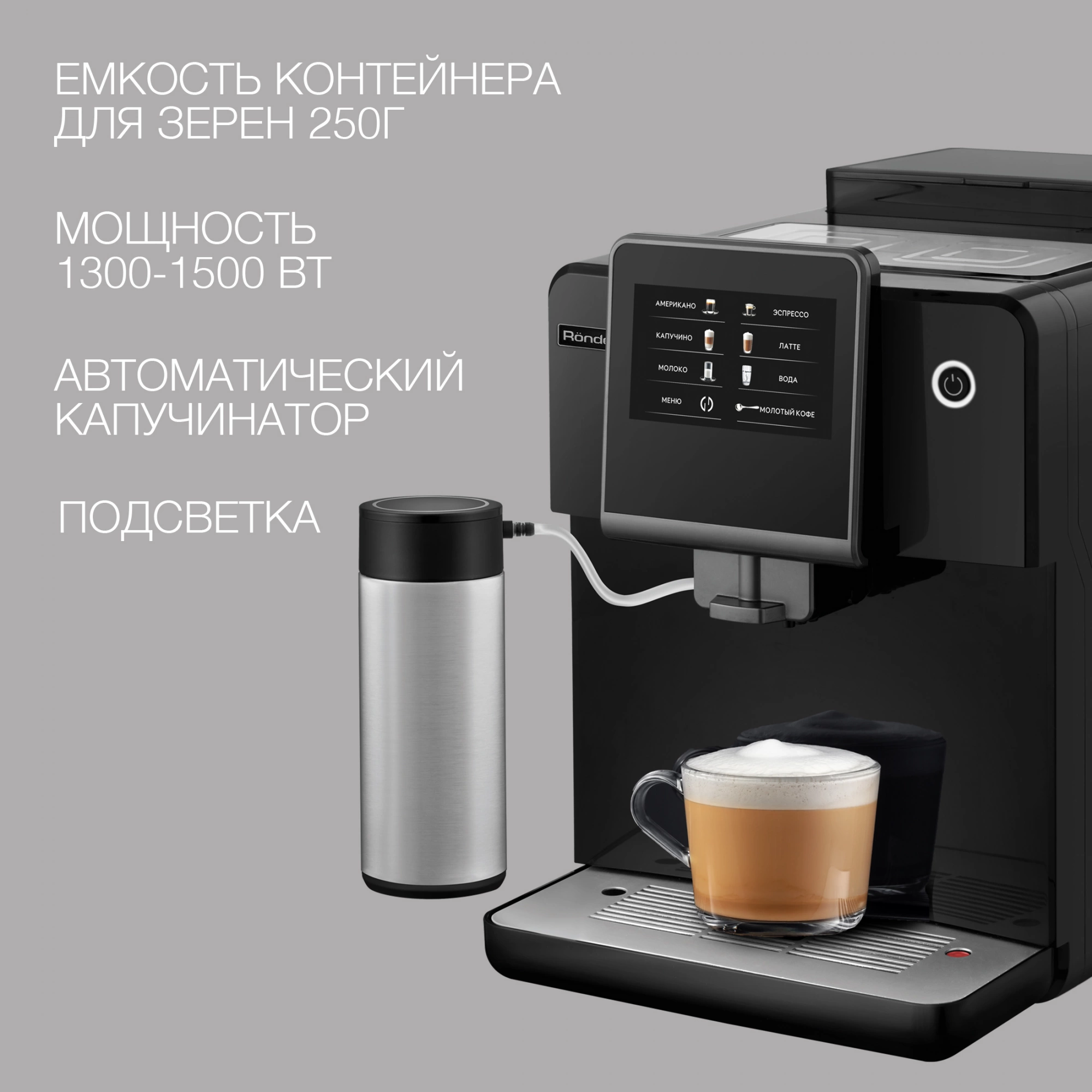Кофемашина Rondell RDE-1110, фото 12