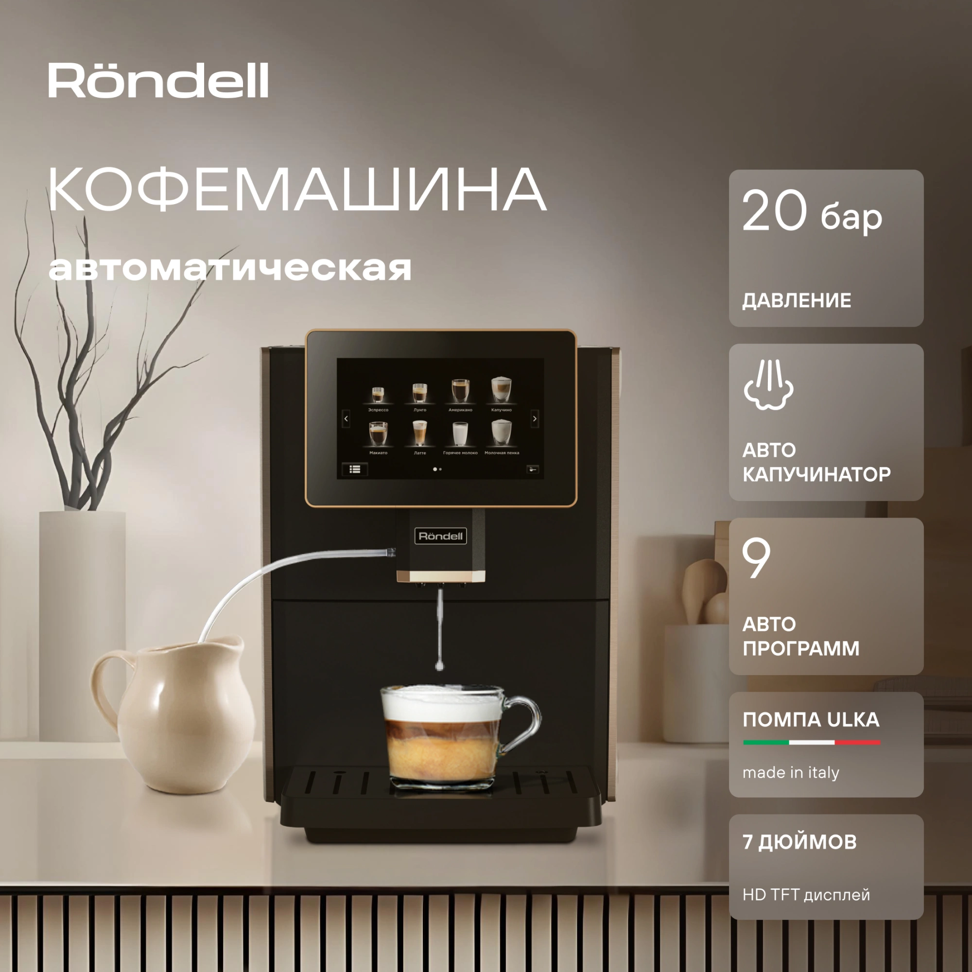 Кофемашина Rondell RDE-1111, фото 6