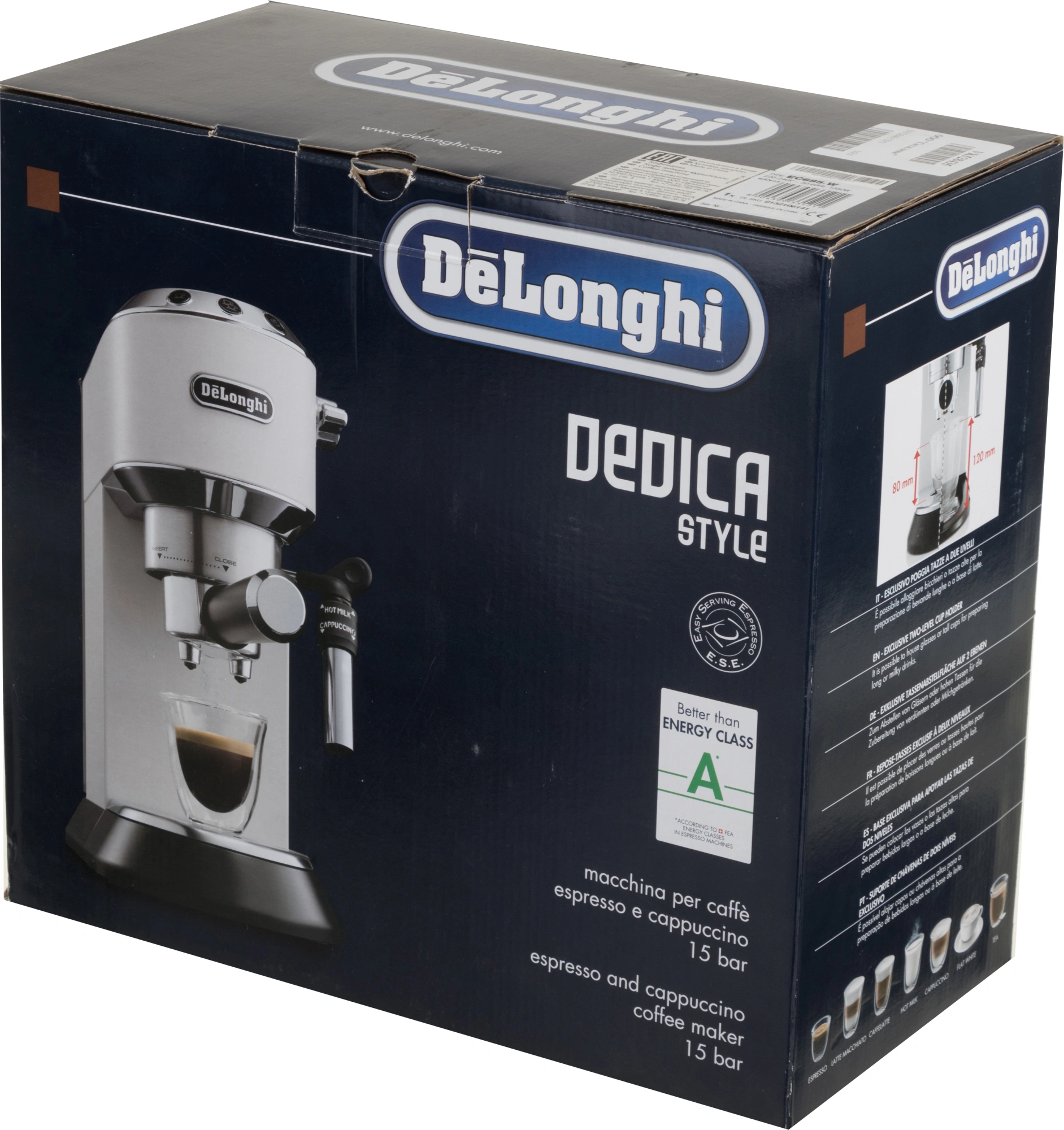 Кофеварка рожковая Delonghi EC685.W белый, фото 18