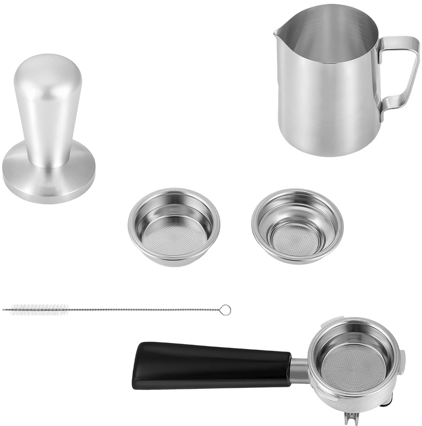 Кофеварка рожковая Kitfort КТ-7170 серебристый/черный, фото 8