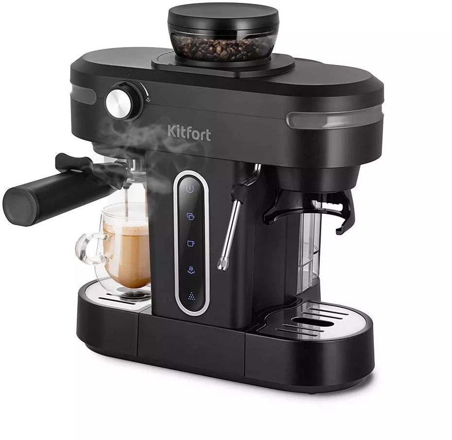 Кофеварка рожковая Kitfort КТ-7375 черный