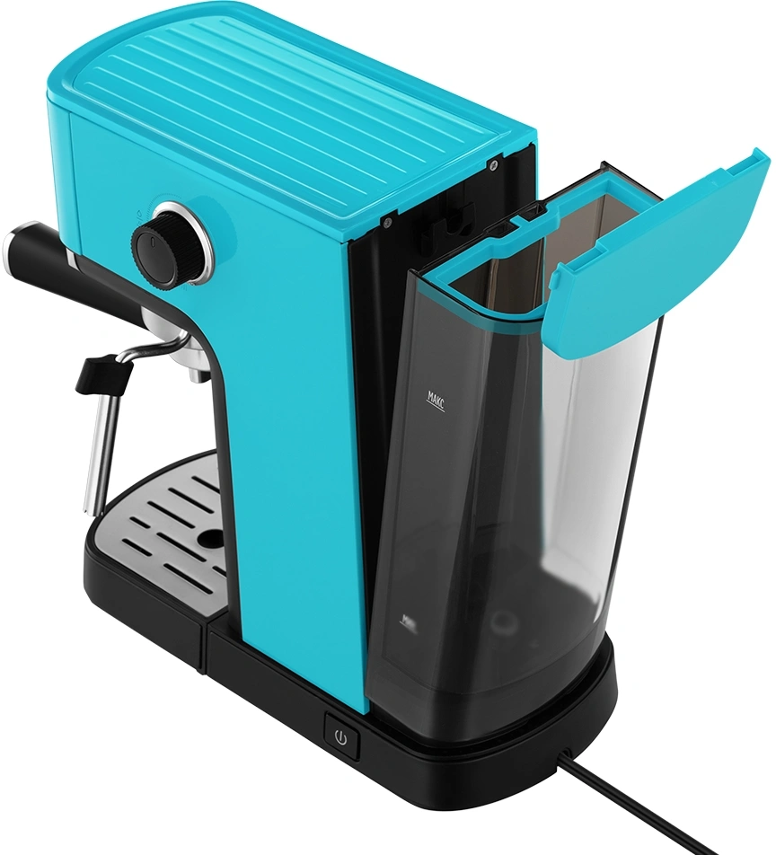 Кофеварка рожковая Kitfort КТ-7461 бирюзовый/черный, фото 6