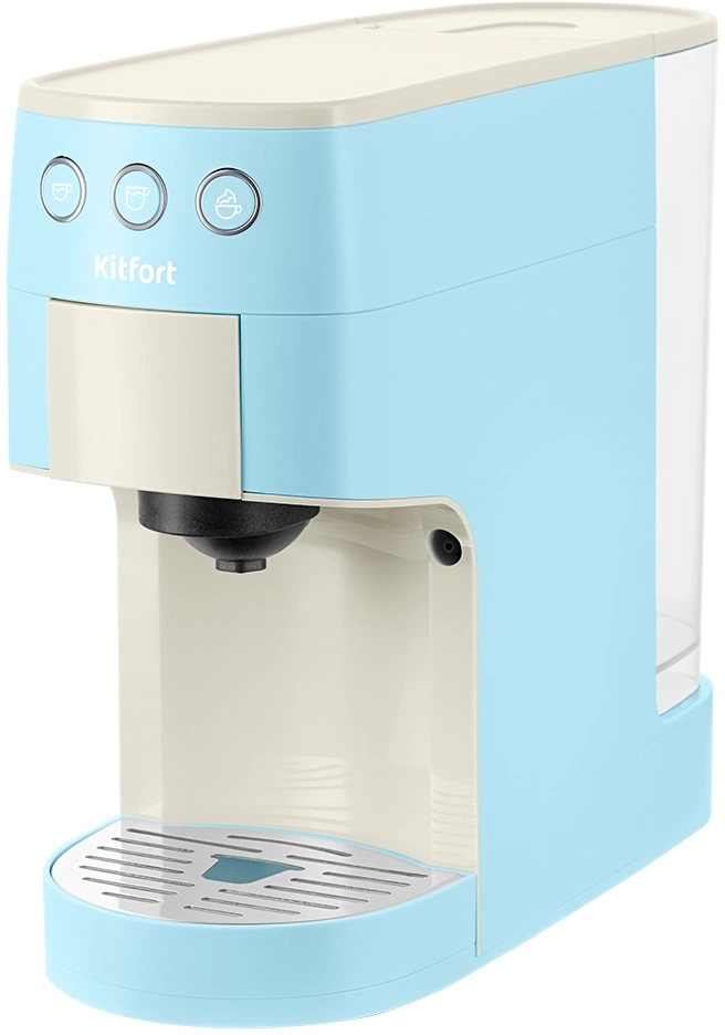 Кофеварка рожковая Kitfort КТ-7466 голубой/белый, фото 4