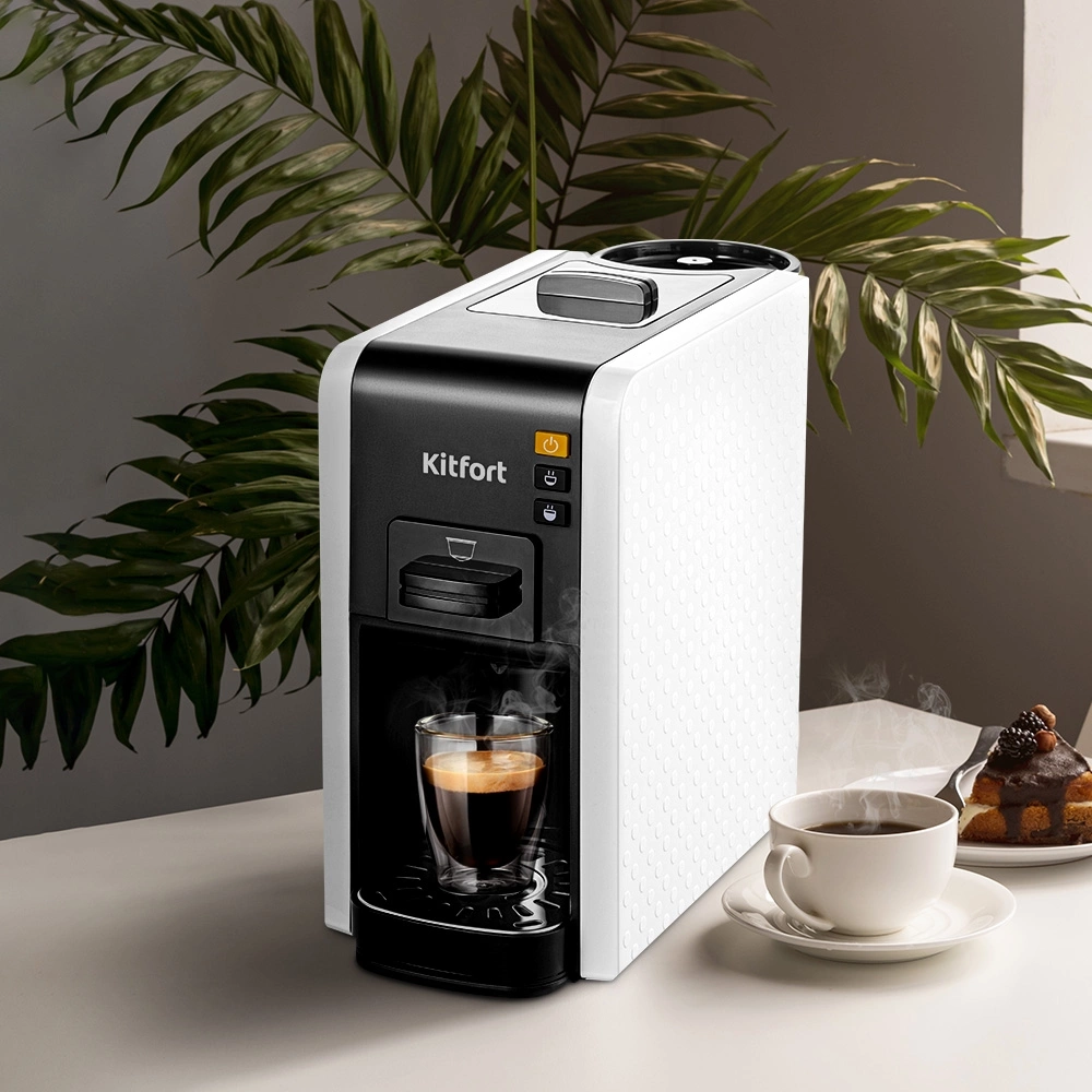 Кофеварка рожковая Kitfort КТ-7467 белый/черный, фото 8