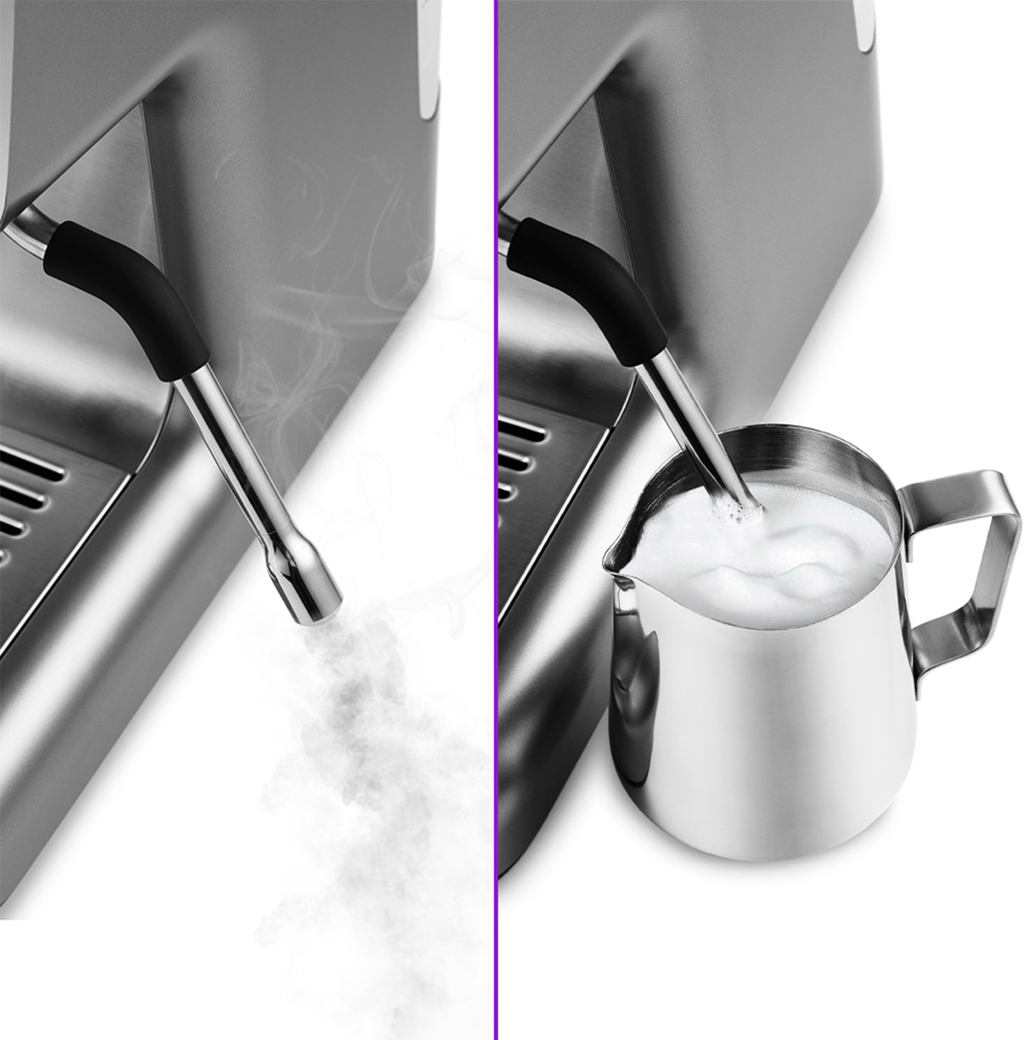 Кофеварка рожковая Kitfort КТ-789 серебристый, фото 5