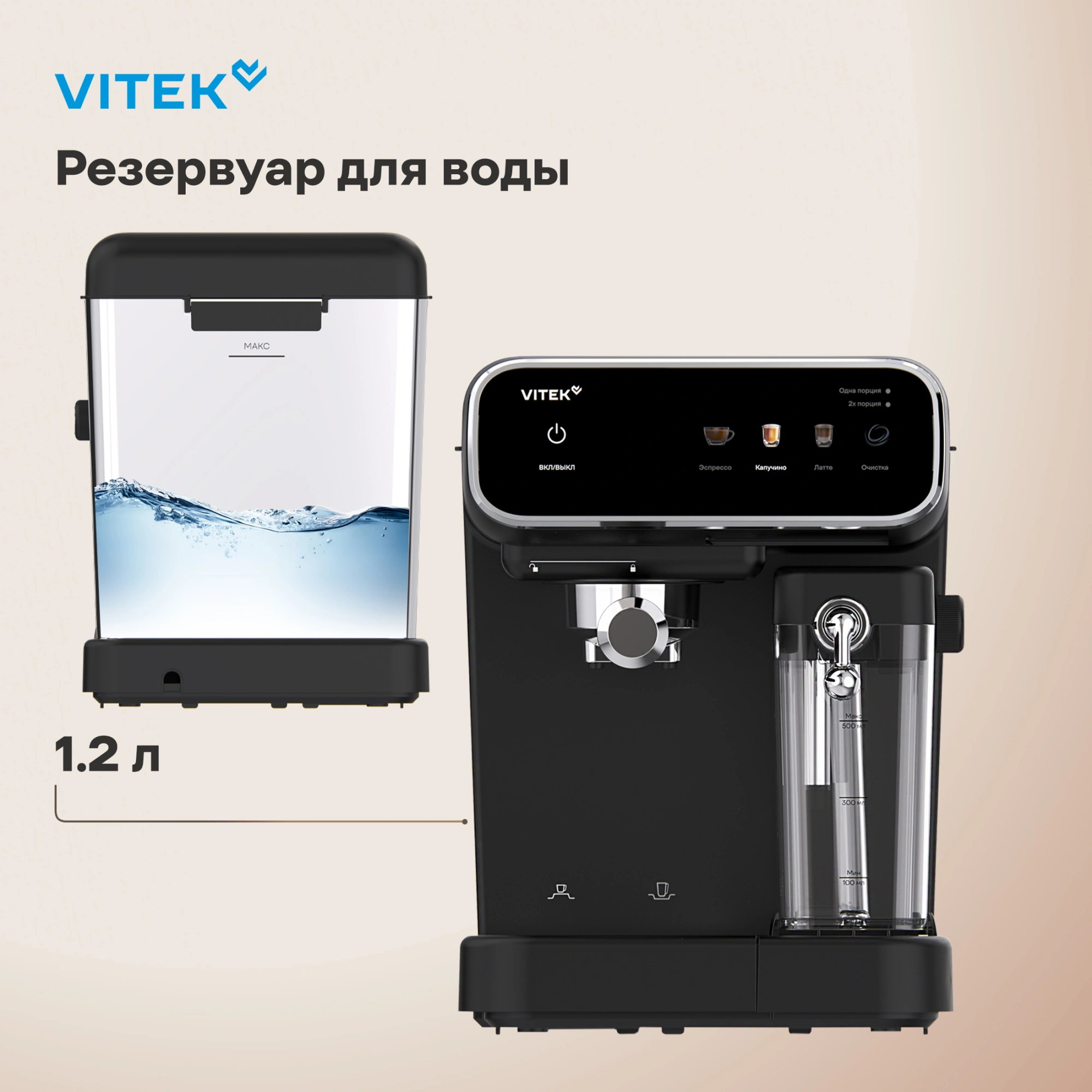 Кофеварка рожковая Vitek VT-CME1501, фото 19