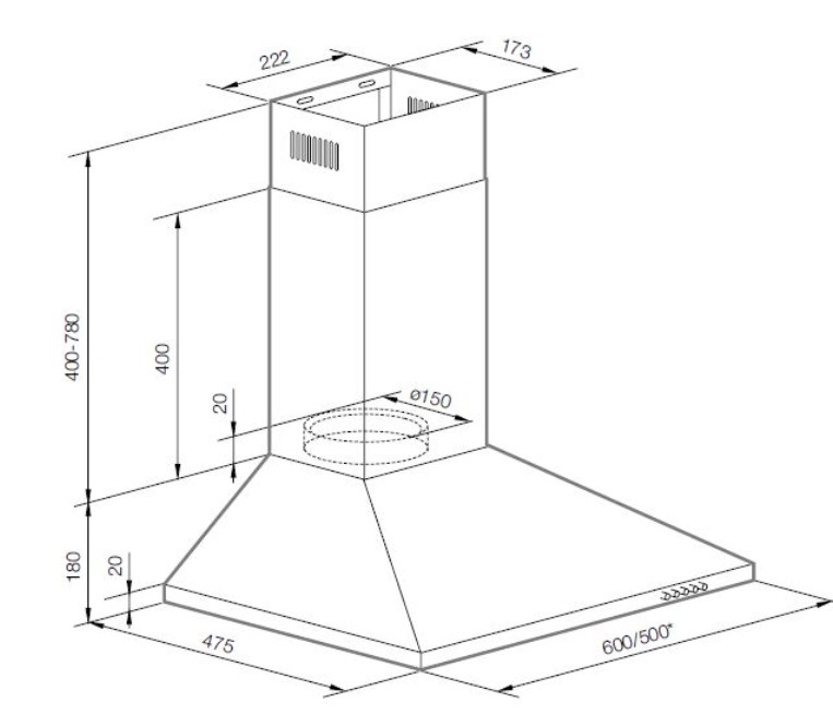 Купольная вытяжка GRAUDE DHP 50.0 EL, фото 2