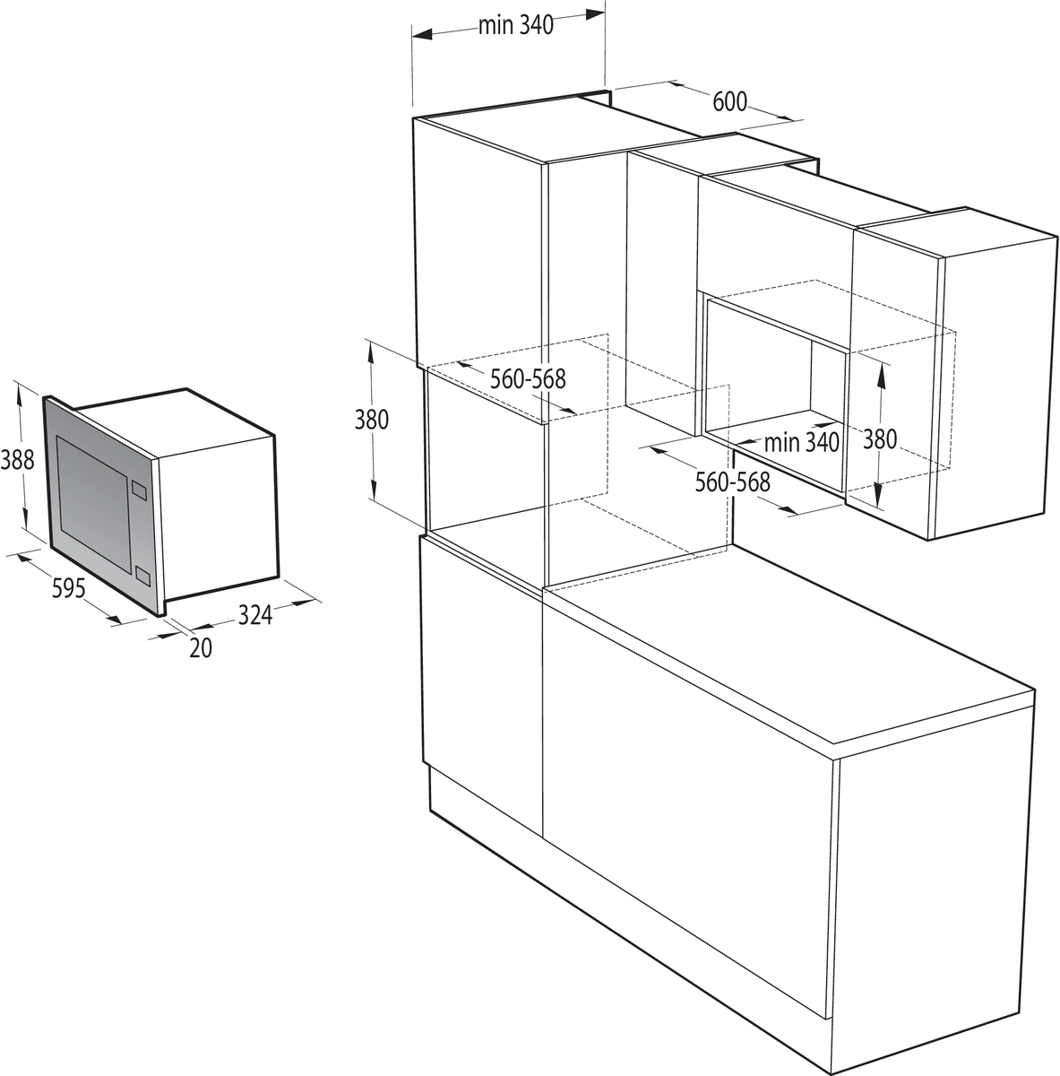 Микроволновая печь Gorenje BMI201AG1X, фото 11