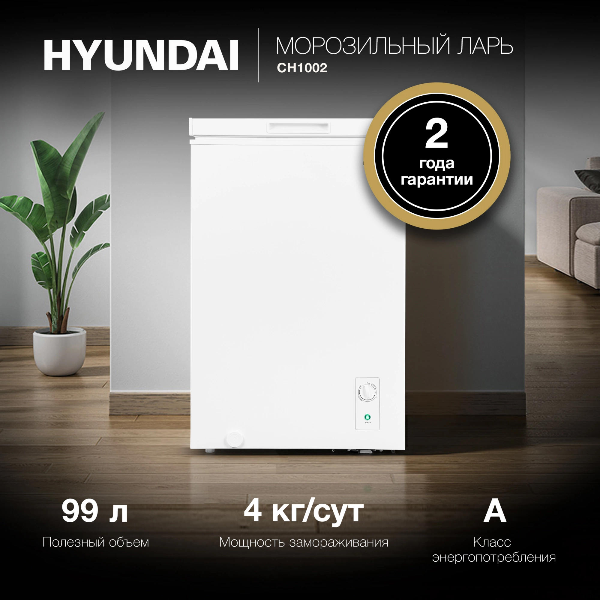 Морозильный ларь Hyundai CH1002, фото 18