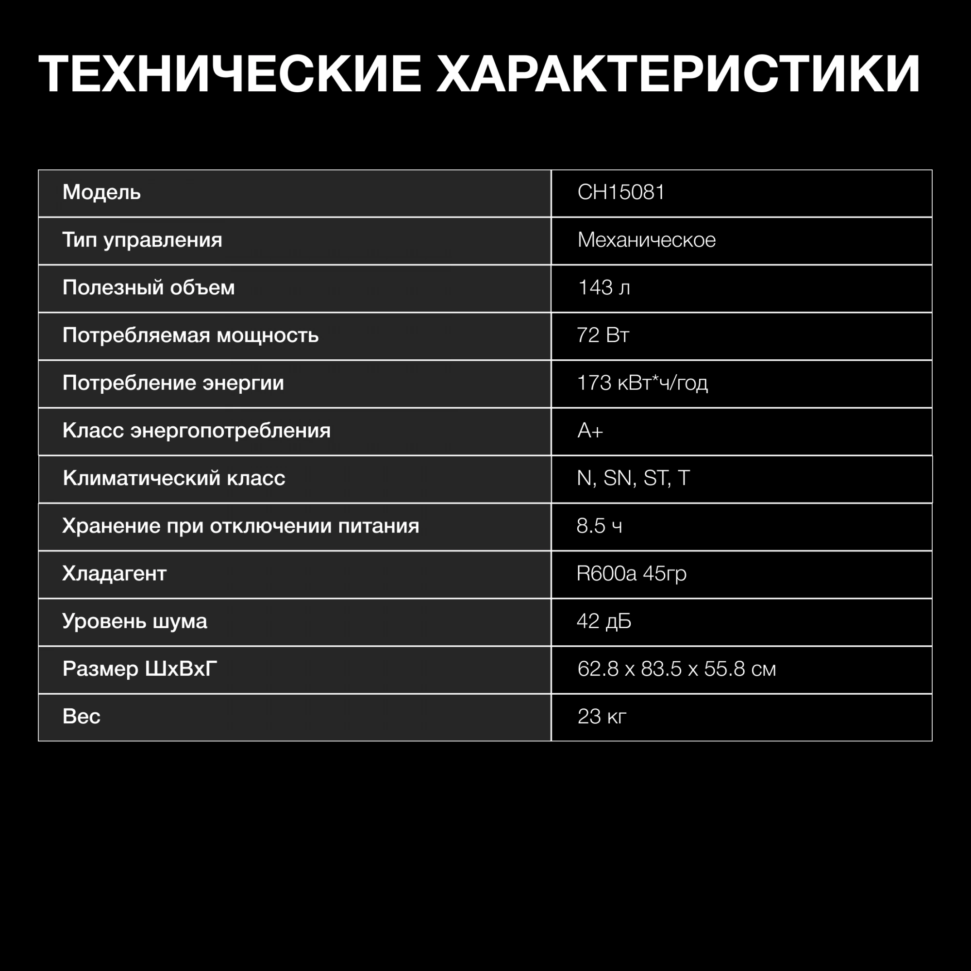 Морозильный ларь Hyundai CH15081, превью предыдущего фото