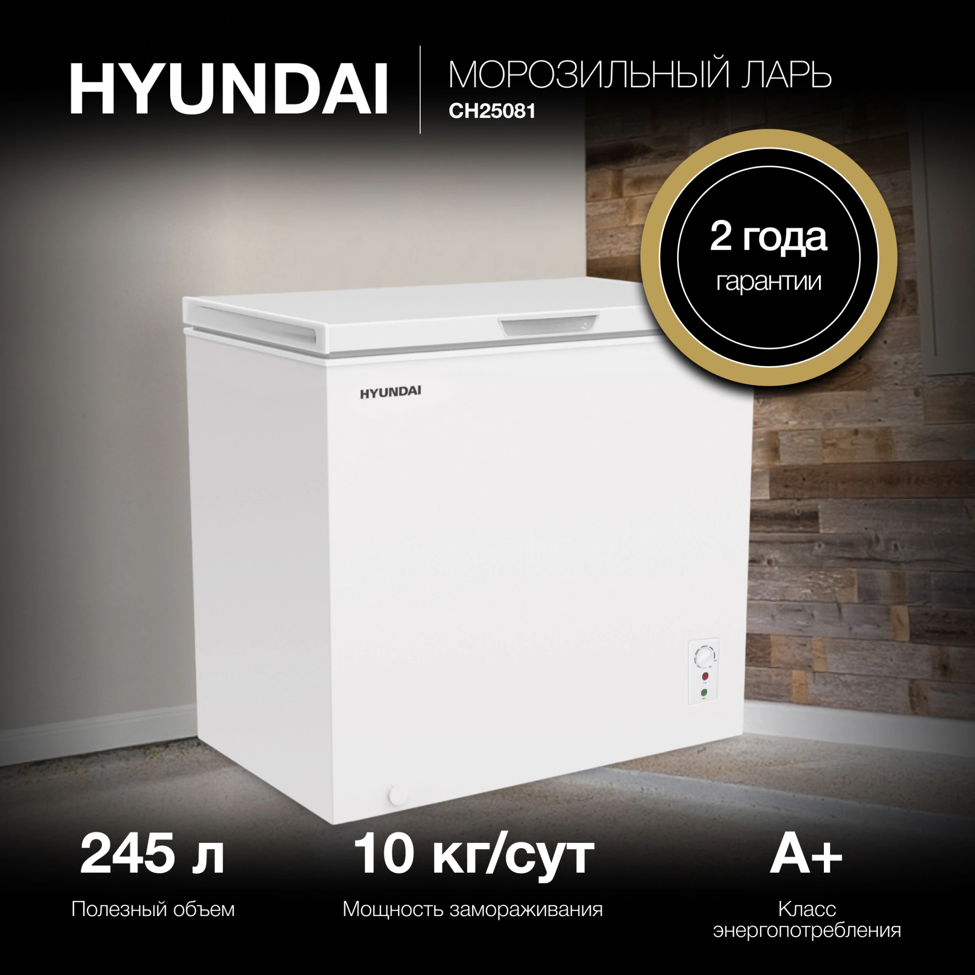 Морозильный ларь Hyundai CH25081, фото 4