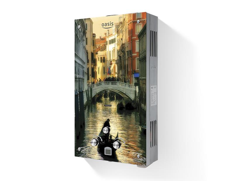 Настенный проточный газовый водонагреватель Oasis GLASS 20 TG(R)