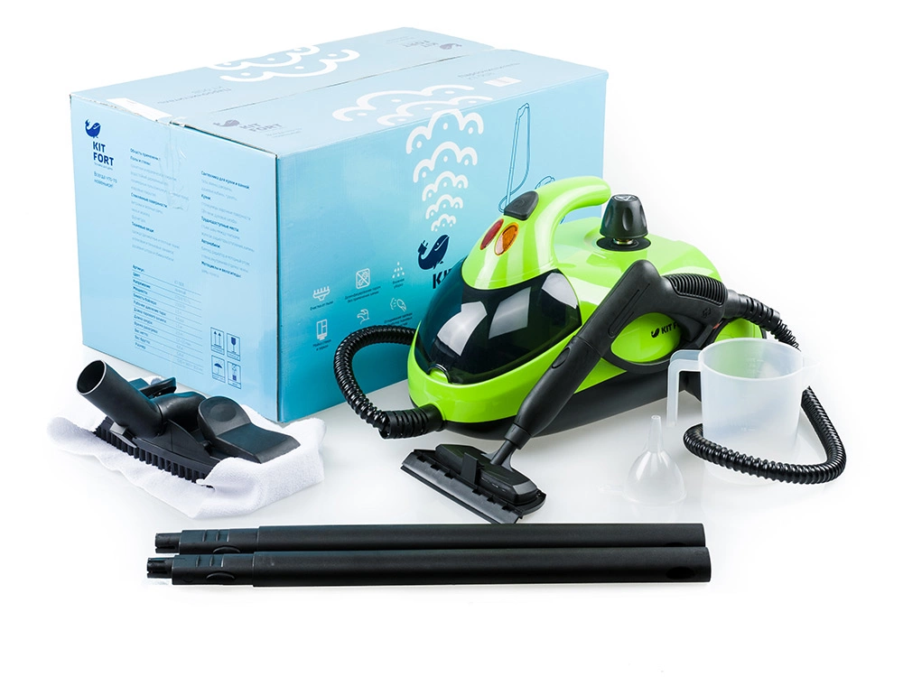 Пароочиститель напольный Kitfort КТ-908 1500Вт зеленый, фото 9