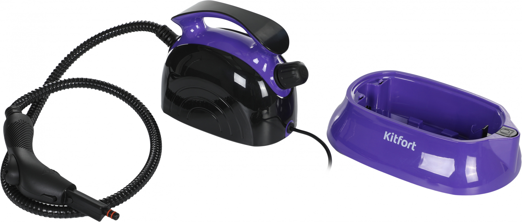 Пароочиститель напольный Kitfort КТ-9102-1 1500Вт черный/фиолетовый, фото 4