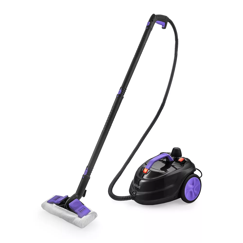 Пароочиститель напольный Kitfort КТ-9104-1 2000Вт фиолетовый/черный