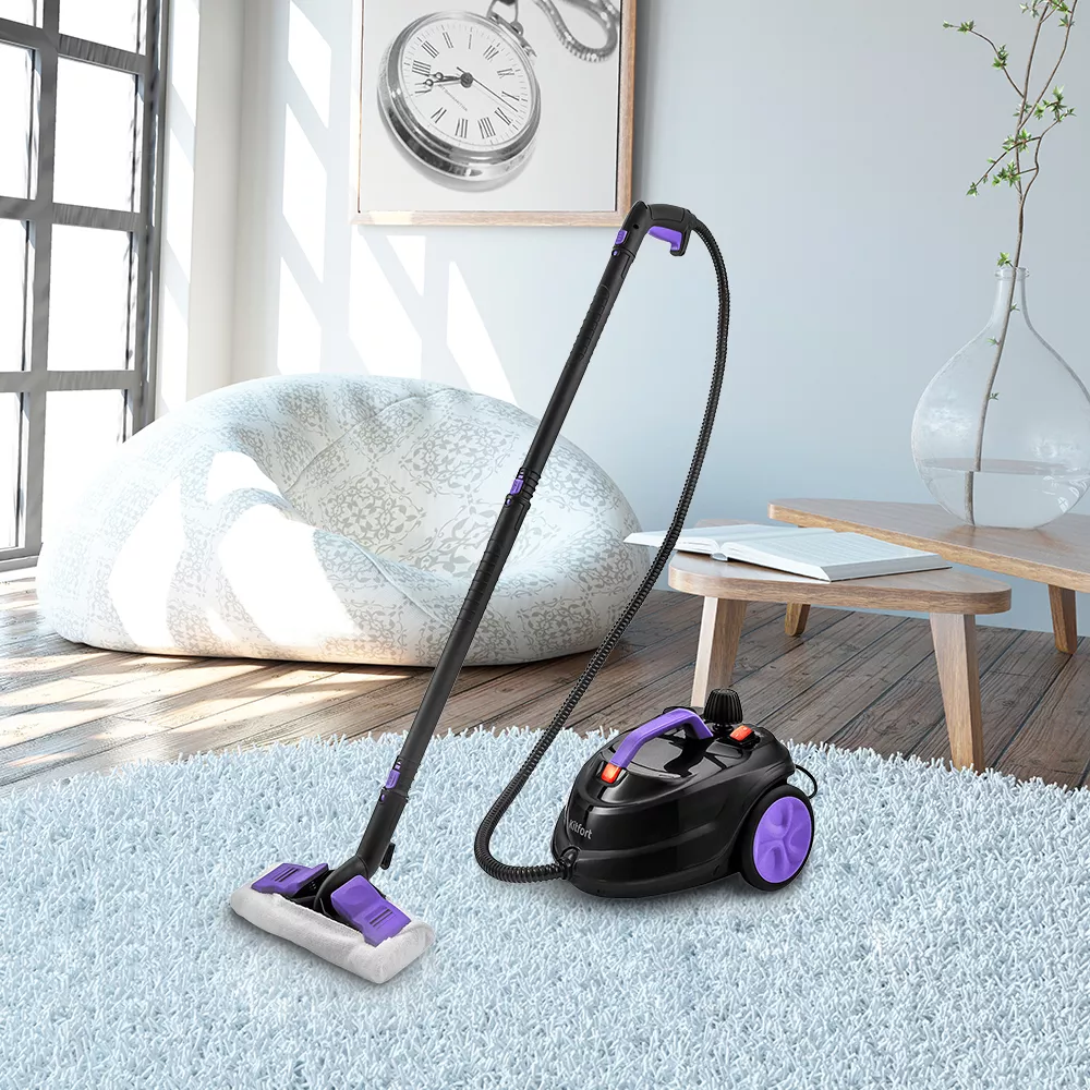 Пароочиститель напольный Kitfort КТ-9104-1 2000Вт фиолетовый/черный, фото 2