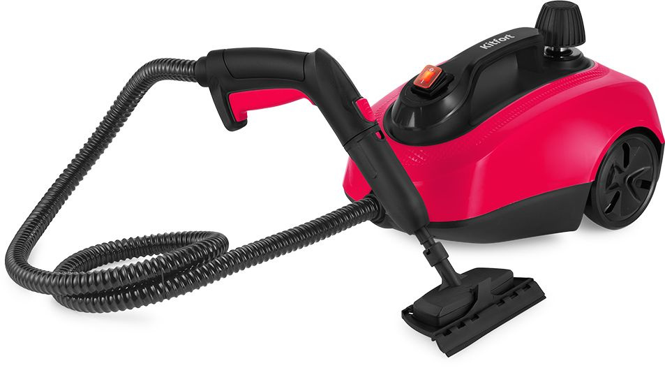Пароочиститель напольный Kitfort КТ-9137-1 1800Вт черный/малиновый, фото 2