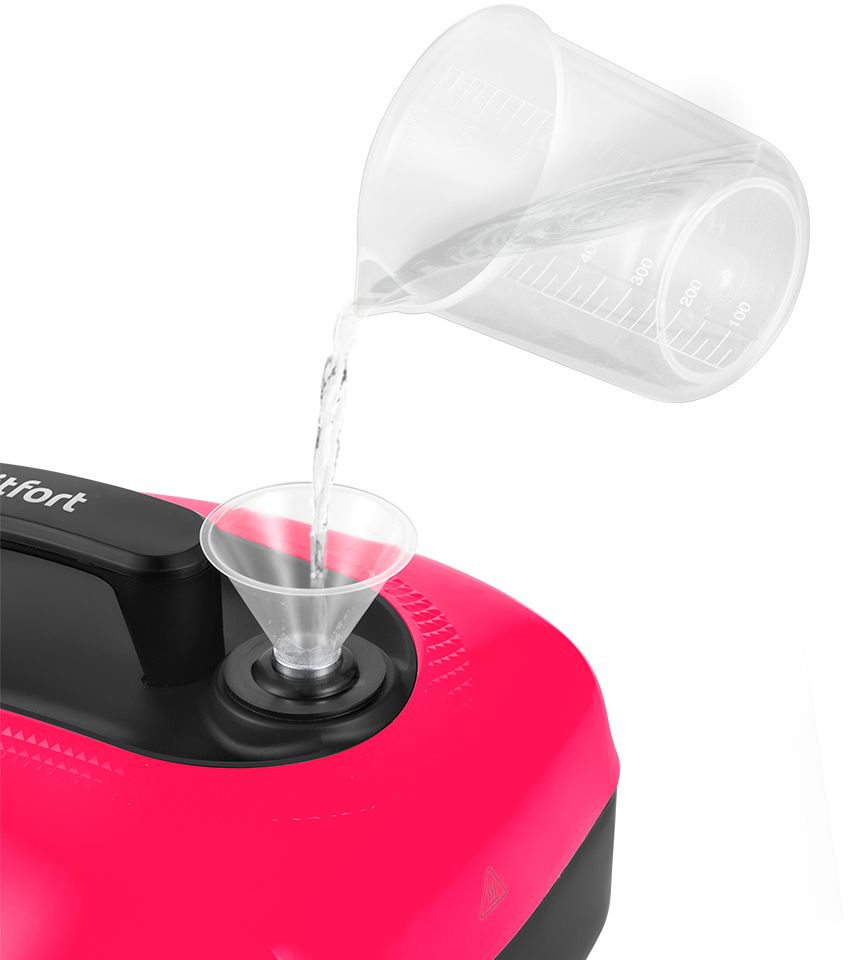 Пароочиститель напольный Kitfort КТ-9137-1 1800Вт черный/малиновый, фото 6