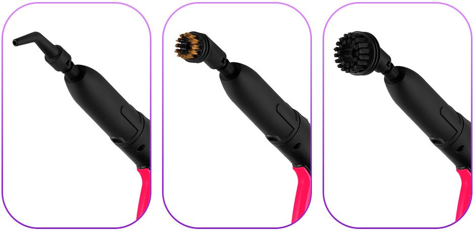 Пароочиститель напольный Kitfort КТ-9137-1 1800Вт черный/малиновый, фото 8