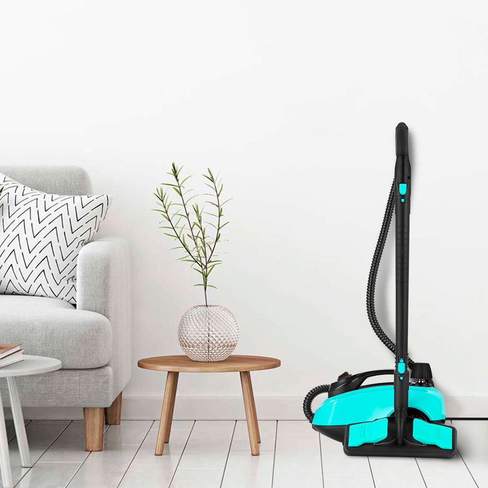 Пароочиститель напольный Kitfort КТ-9137-2 1800Вт черный/бирюзовый, фото 3