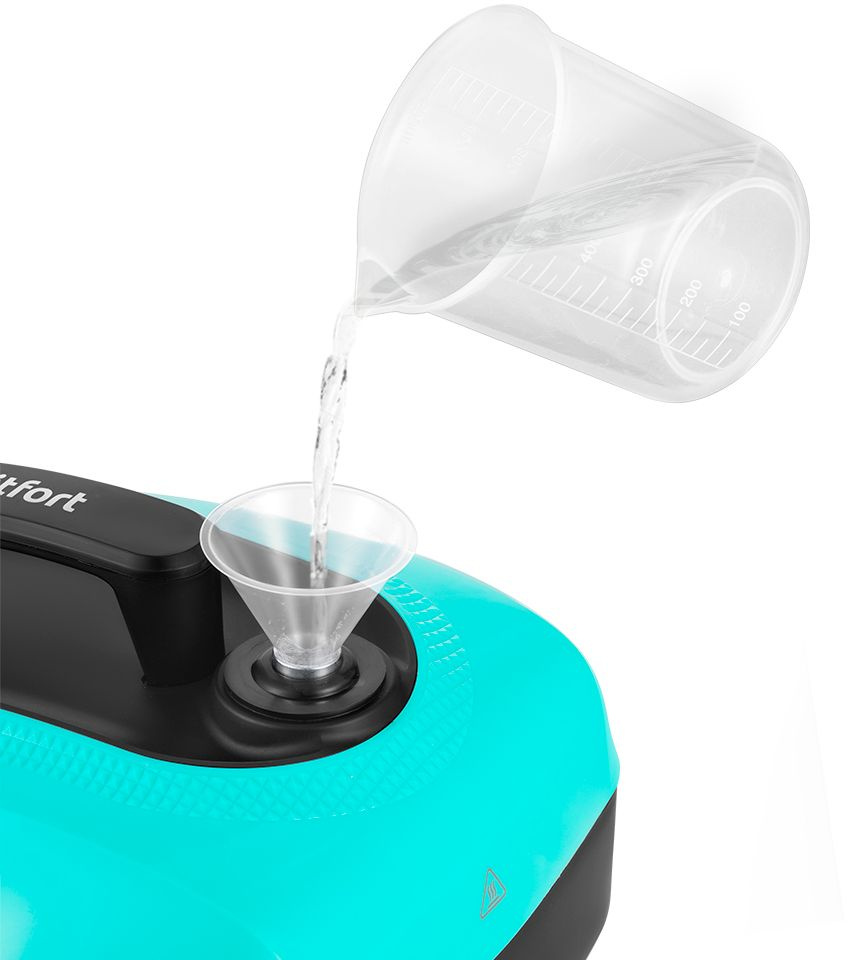 Пароочиститель напольный Kitfort КТ-9137-2 1800Вт черный/бирюзовый, фото 6