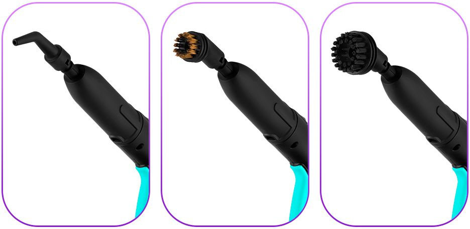 Пароочиститель напольный Kitfort КТ-9137-2 1800Вт черный/бирюзовый, фото 8