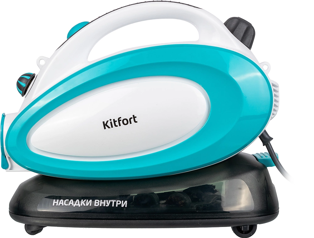 Пароочиститель напольный Kitfort КТ-914 1500Вт белый/голубой, фото 12