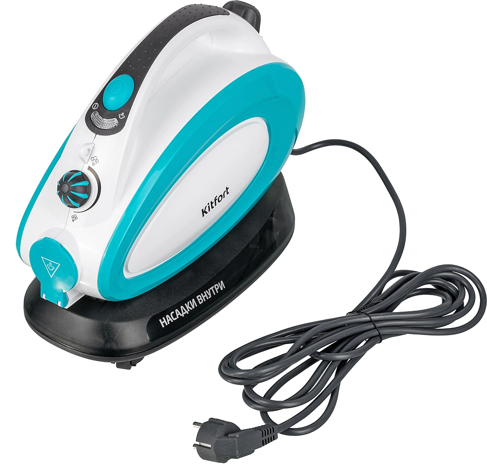 Пароочиститель напольный Kitfort КТ-914 1500Вт белый/голубой, фото 13