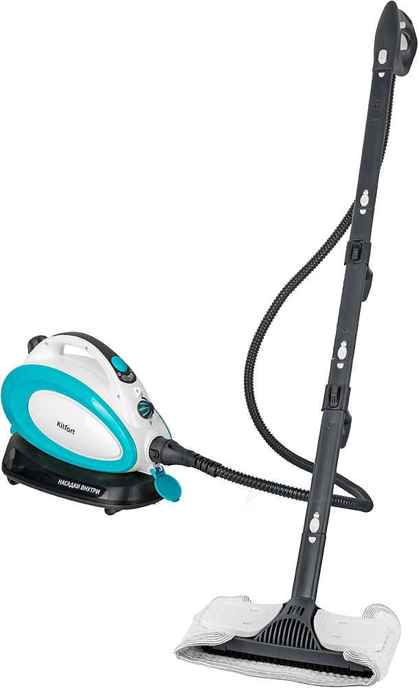 Пароочиститель напольный Kitfort КТ-914 1500Вт белый/голубой, фото 15