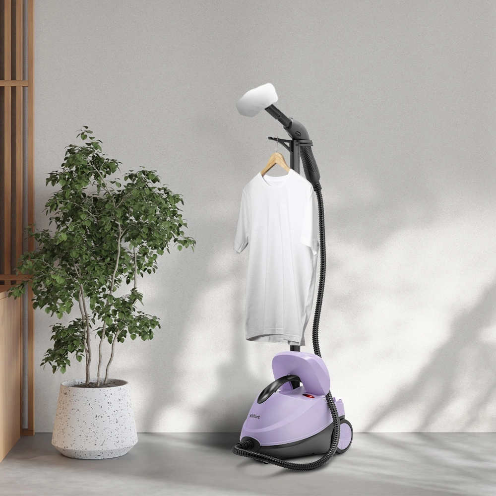 Пароочиститель напольный Kitfort КТ-9185 2000Вт черный/сиреневый, фото 7