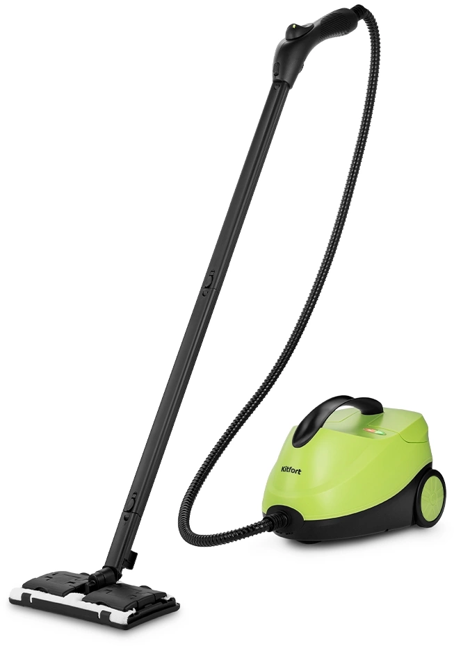 Пароочиститель напольный Kitfort КТ-9186 2000Вт салатовый/черный, фото 2