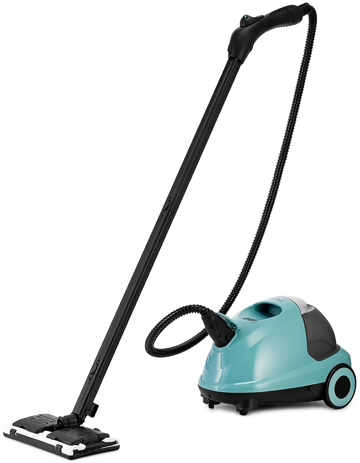 Пароочиститель напольный Kitfort КТ-9187 2000Вт черный/бирюзовый, фото 2