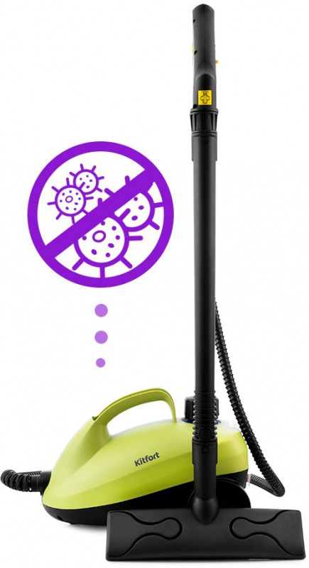 Пароочиститель напольный Kitfort KT-951 1250Вт черный/желтый, фото 3