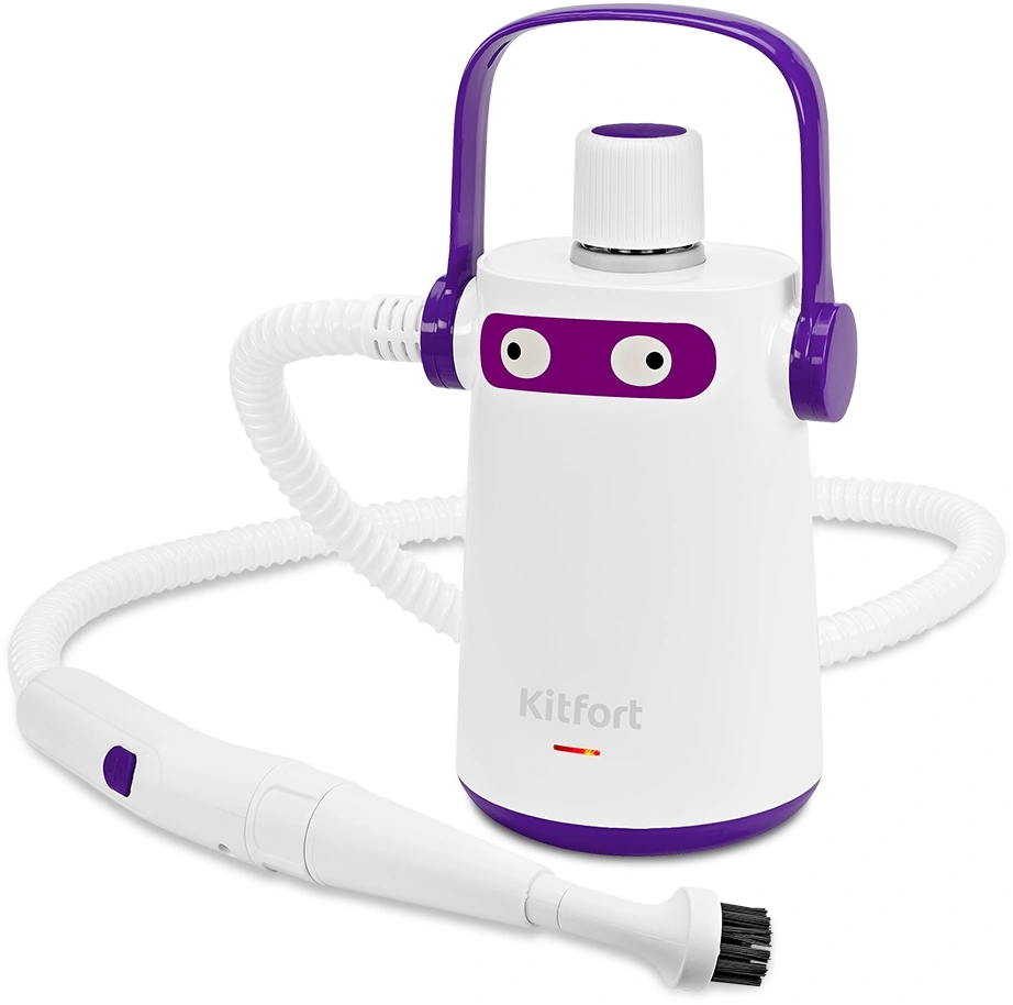 Пароочиститель ручной Kitfort КТ-9109-1 1000Вт белый/фиолетовый, фото 2
