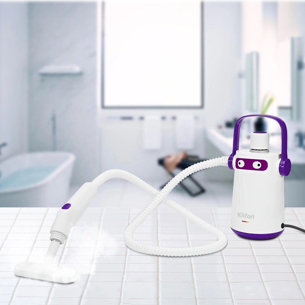 Пароочиститель ручной Kitfort КТ-9109-1 1000Вт белый/фиолетовый, фото 3