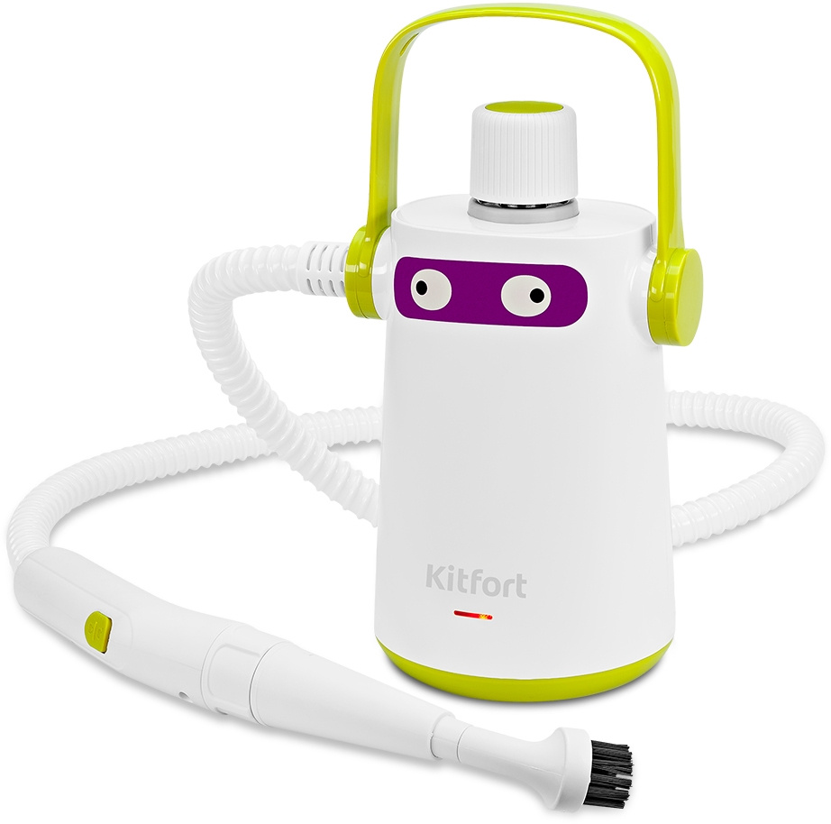 Пароочиститель ручной Kitfort КТ-9109-2 1000Вт белый/салатовый, фото 3