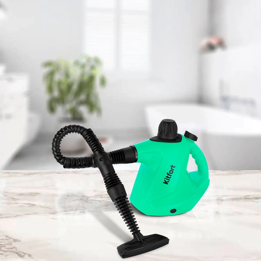 Пароочиститель ручной Kitfort КТ-9138-2 1050Вт черный/зеленый, фото 6