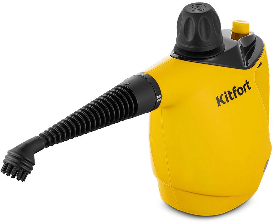 Пароочиститель ручной Kitfort КТ-9140-1 1050Вт черный/желтый, фото 2