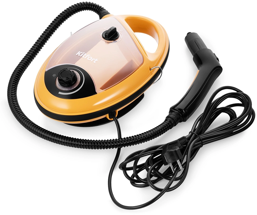 Пароочиститель ручной Kitfort КТ-9158-1 1300Вт желтый/черный, фото 3