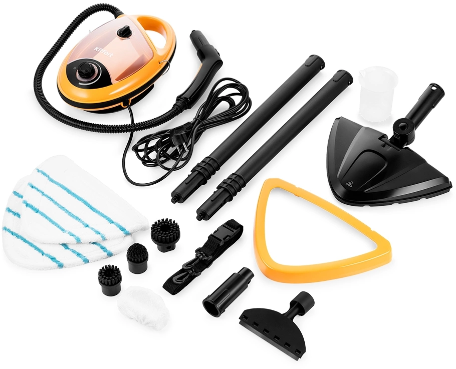 Пароочиститель ручной Kitfort КТ-9158-1 1300Вт желтый/черный, фото 7