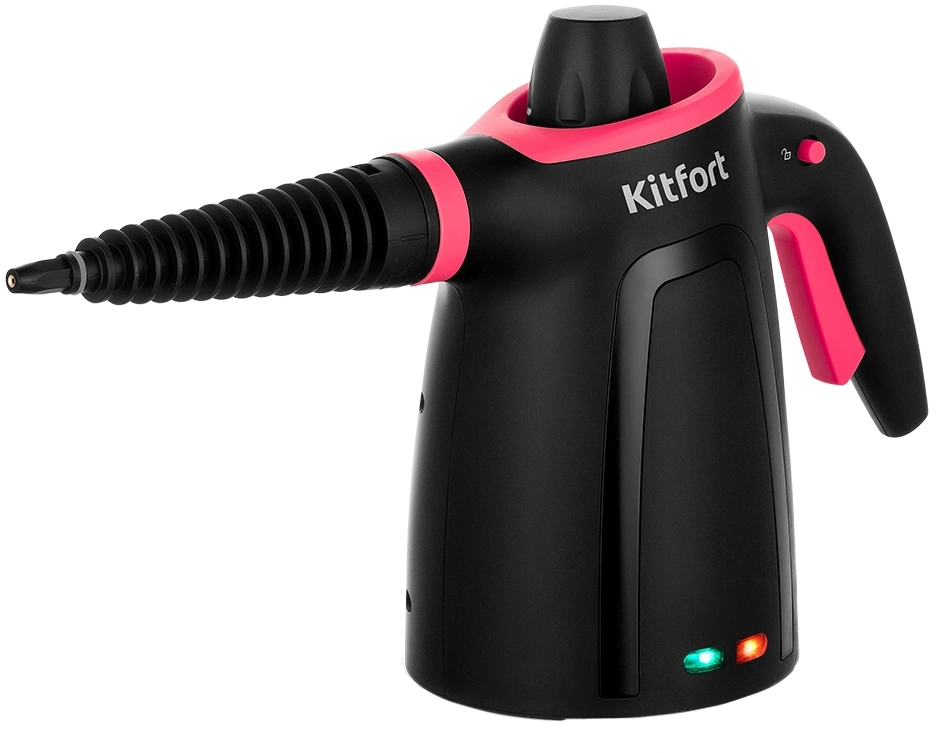 Пароочиститель ручной Kitfort КТ-9170-1 1050Вт черный/малиновый, фото 2