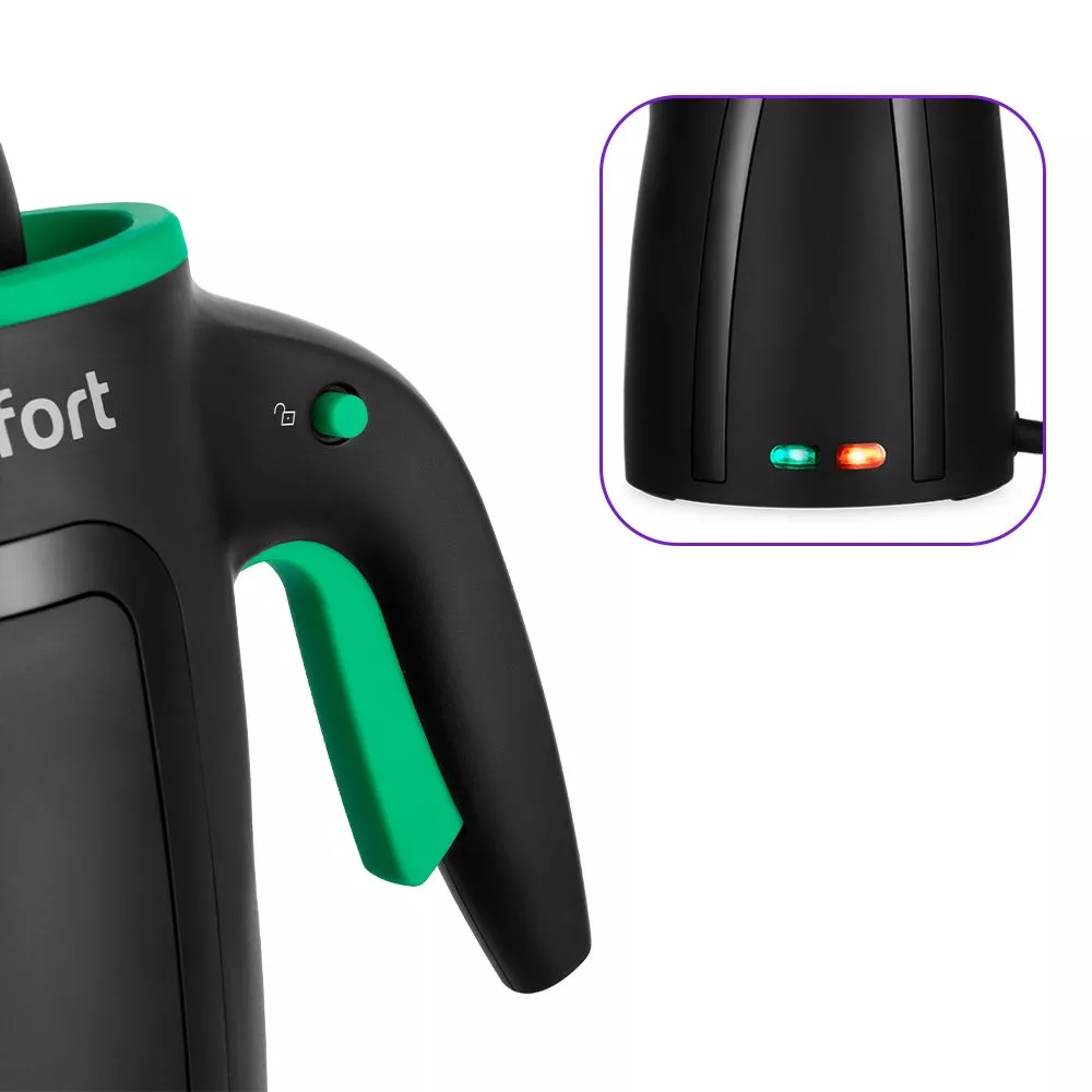 Пароочиститель ручной Kitfort КТ-9170-2 1050Вт черный/зеленый, фото 3