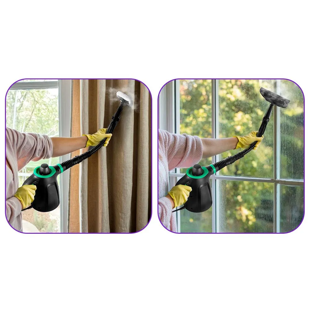 Пароочиститель ручной Kitfort КТ-9170-2 1050Вт черный/зеленый, фото 7