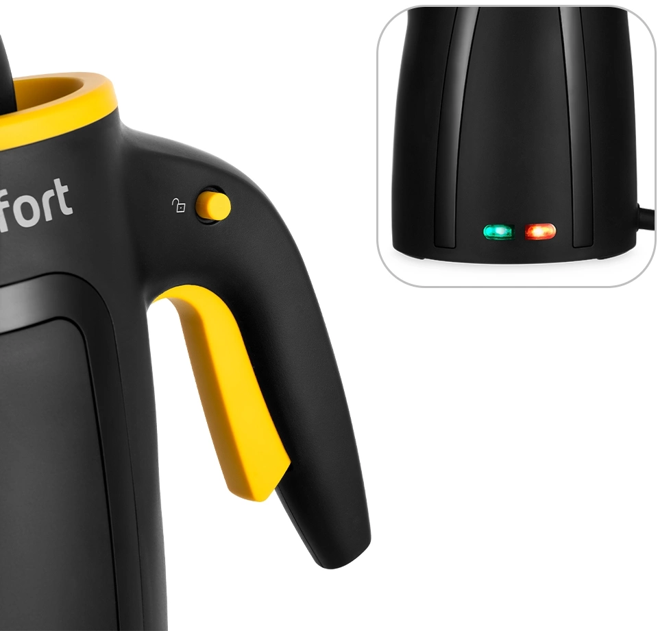 Пароочиститель ручной Kitfort КТ-9170-3 1050Вт черный/желтый, фото 4