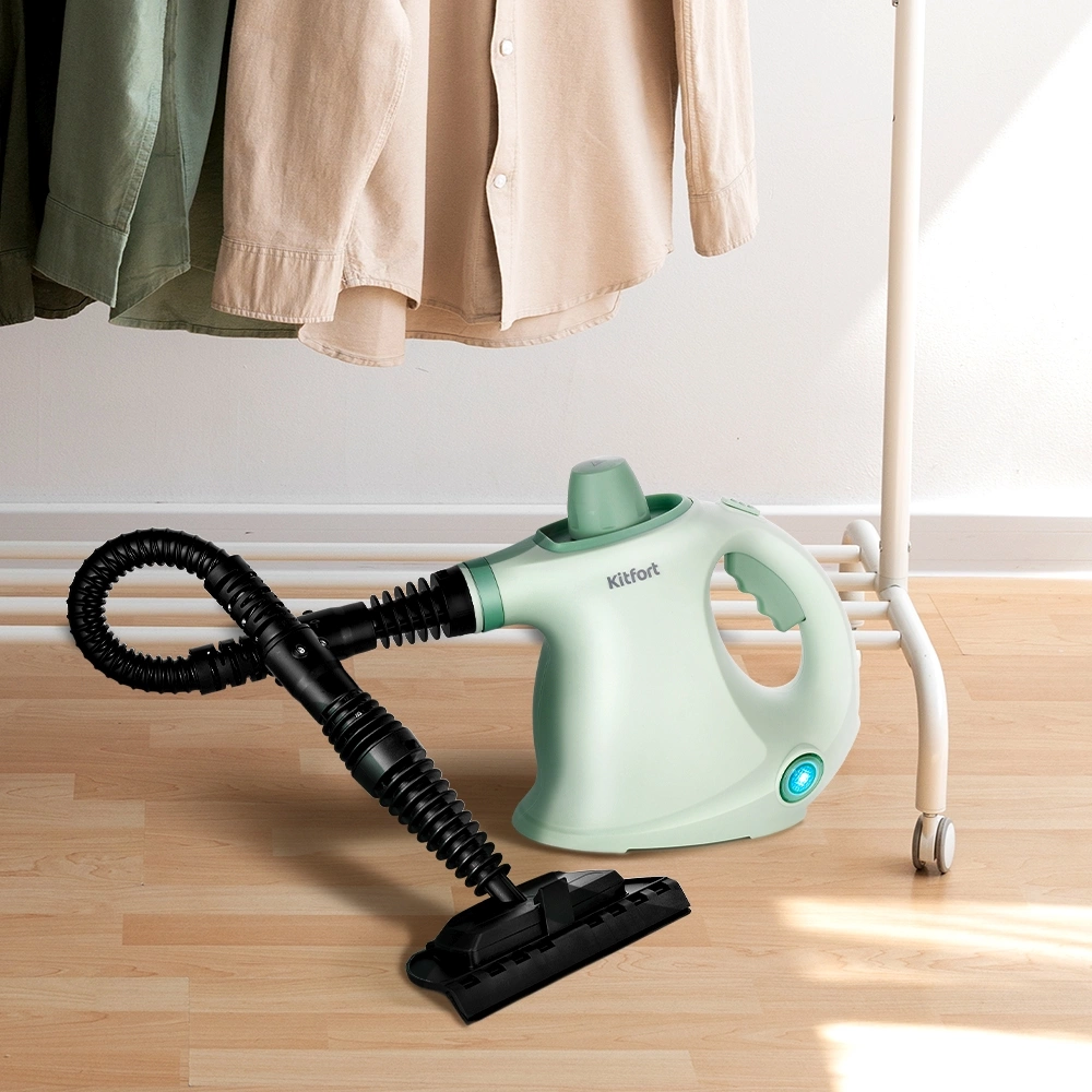 Пароочиститель ручной Kitfort КТ-9178 1050Вт зеленый, фото 7