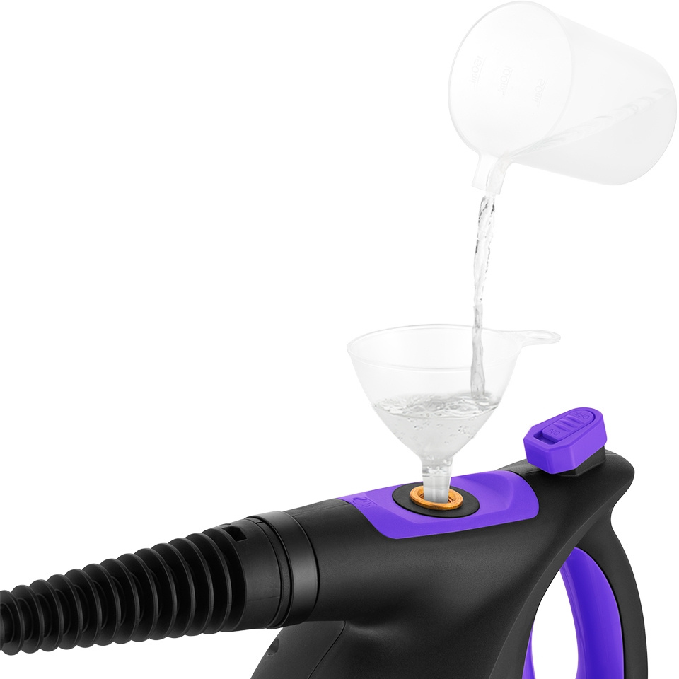 Пароочиститель ручной Kitfort КТ-9195 1050Вт черный/фиолетовый, фото 5