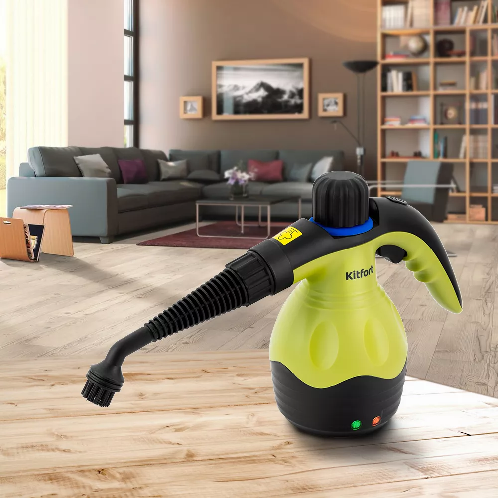 Пароочиститель ручной Kitfort КТ-950 1000Вт черный/желтый, фото 19