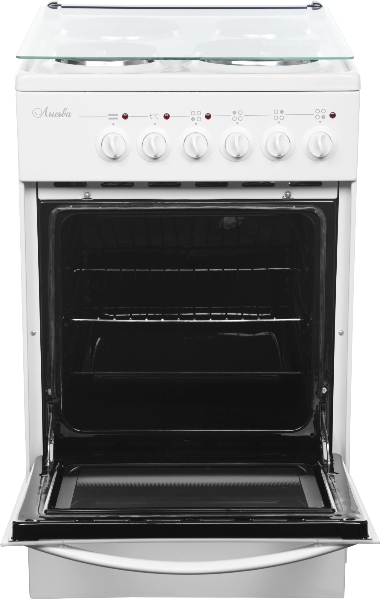 Плита Электрическая Лысьва ЭП 411 МС белый стеклянная крышка, фото 3