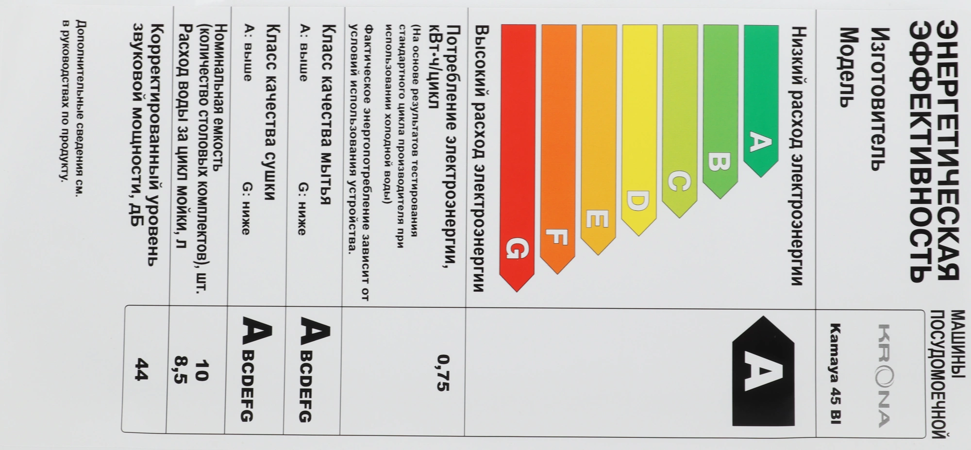 Посудомоечная машина Krona Kamaya 45 BI, фото 11