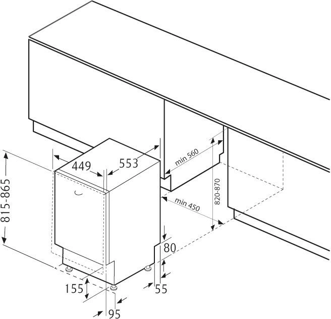 Посудомоечная машина Krona Kamaya 45 BI, фото 9